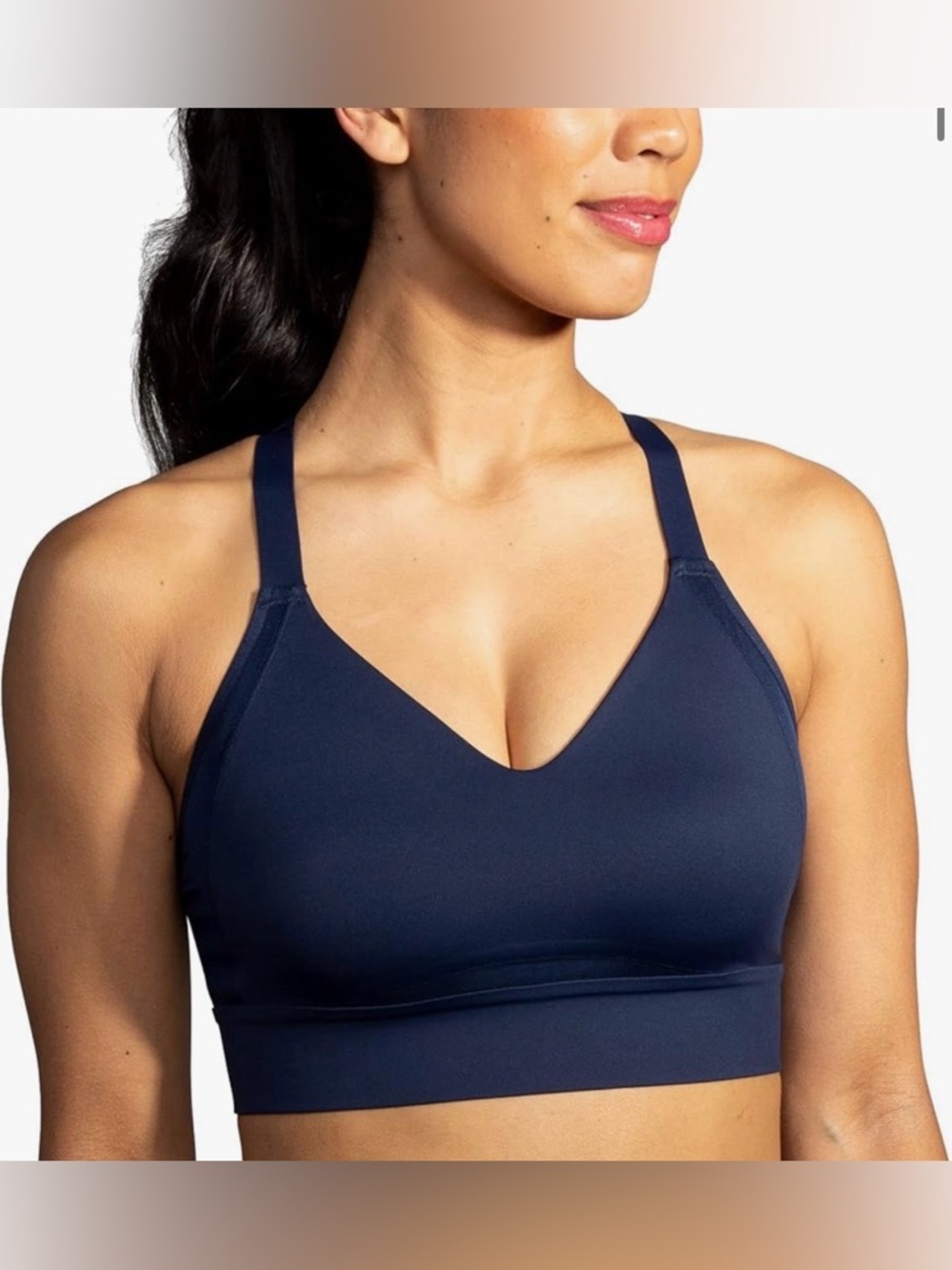 Brooks Running Sports Bra Interlace Navy Blue, size 30A/B